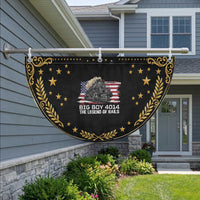 Vintage American Steam Train Patriotic Fan Flag Legend of the Rails Heritage Pride