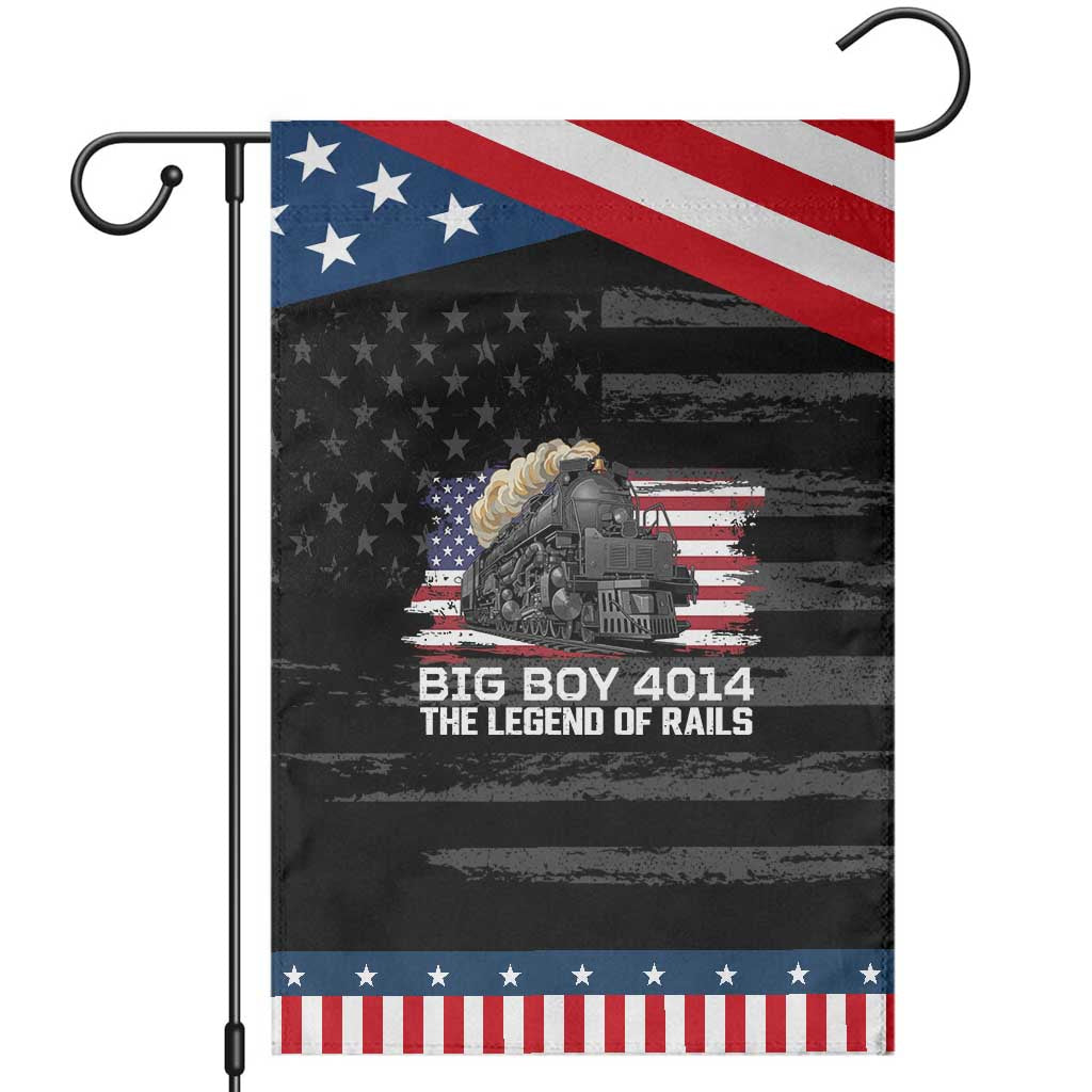 Vintage American Steam Train Patriotic Garden Flag Legend of the Rails Heritage Pride