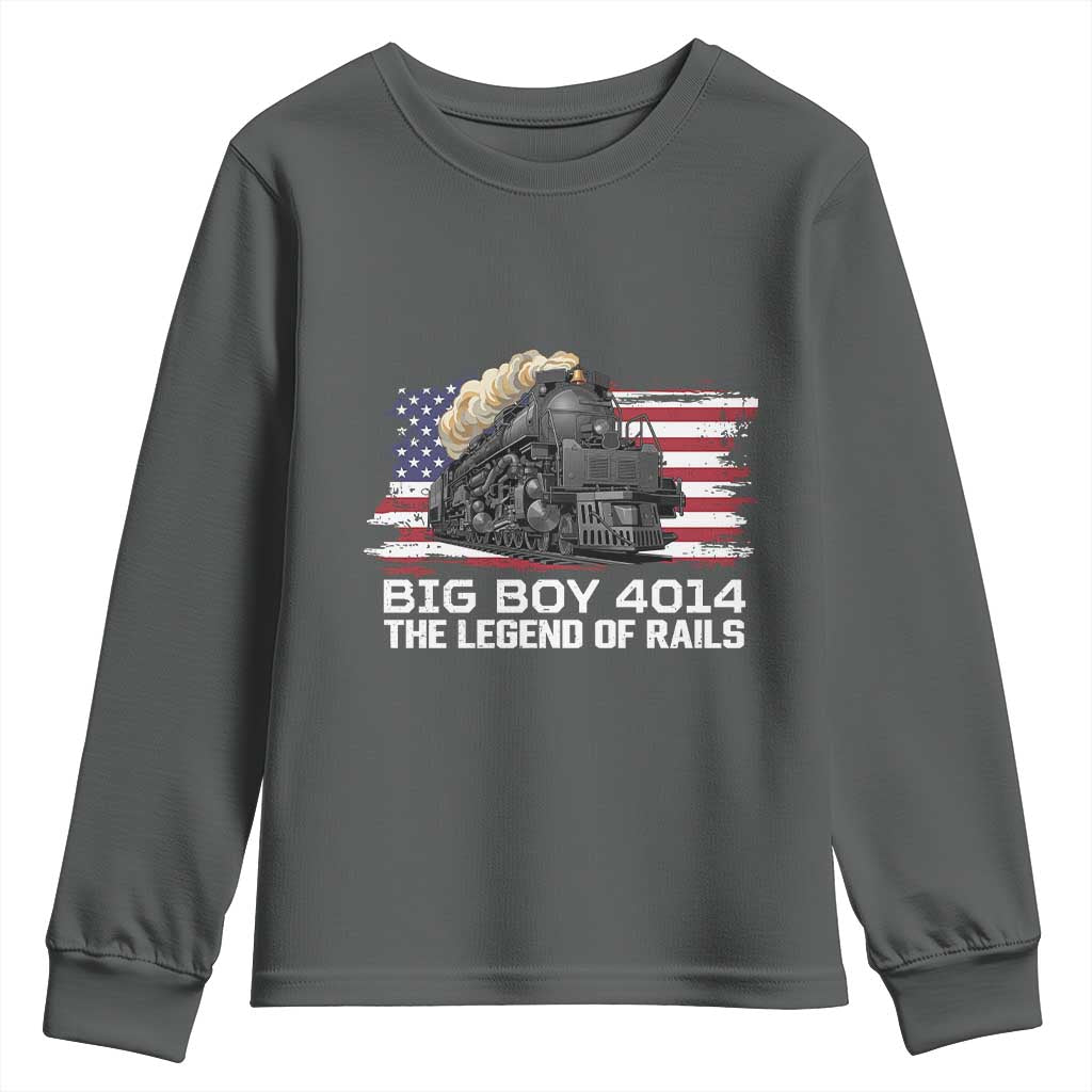 Vintage American Steam Train Youth Sweatshirt Legend of the Rails Heritage Pride
