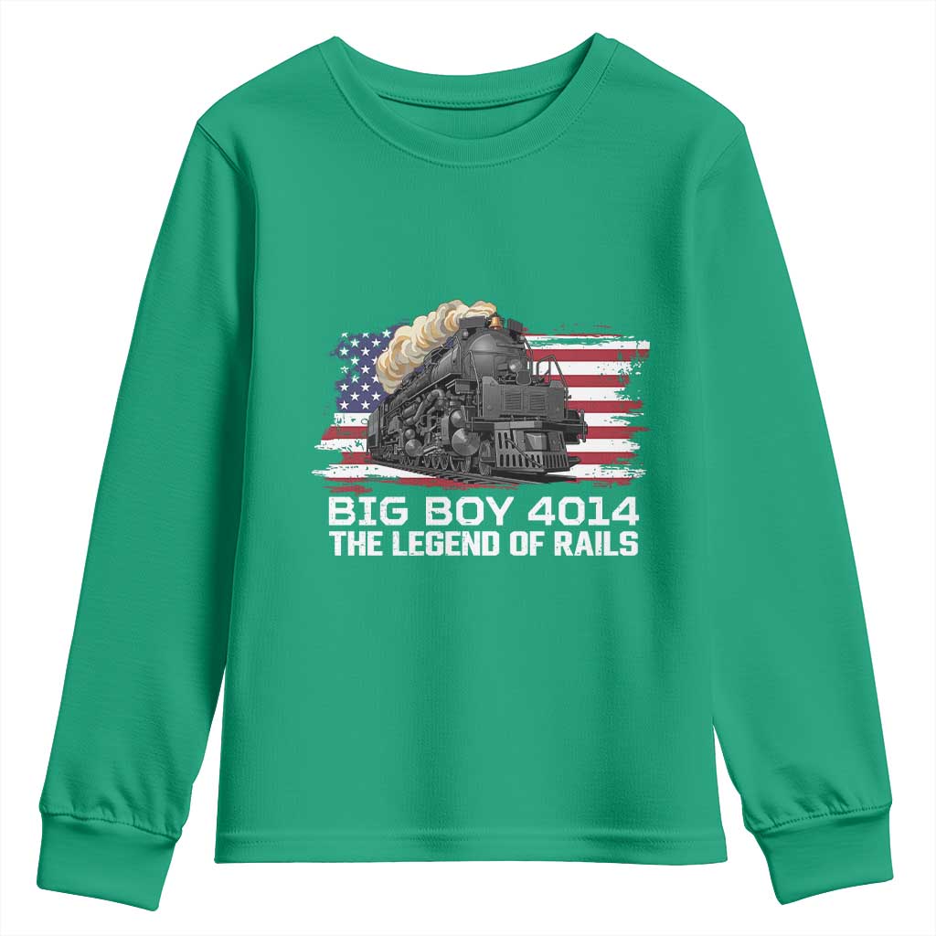 Vintage American Steam Train Youth Sweatshirt Legend of the Rails Heritage Pride