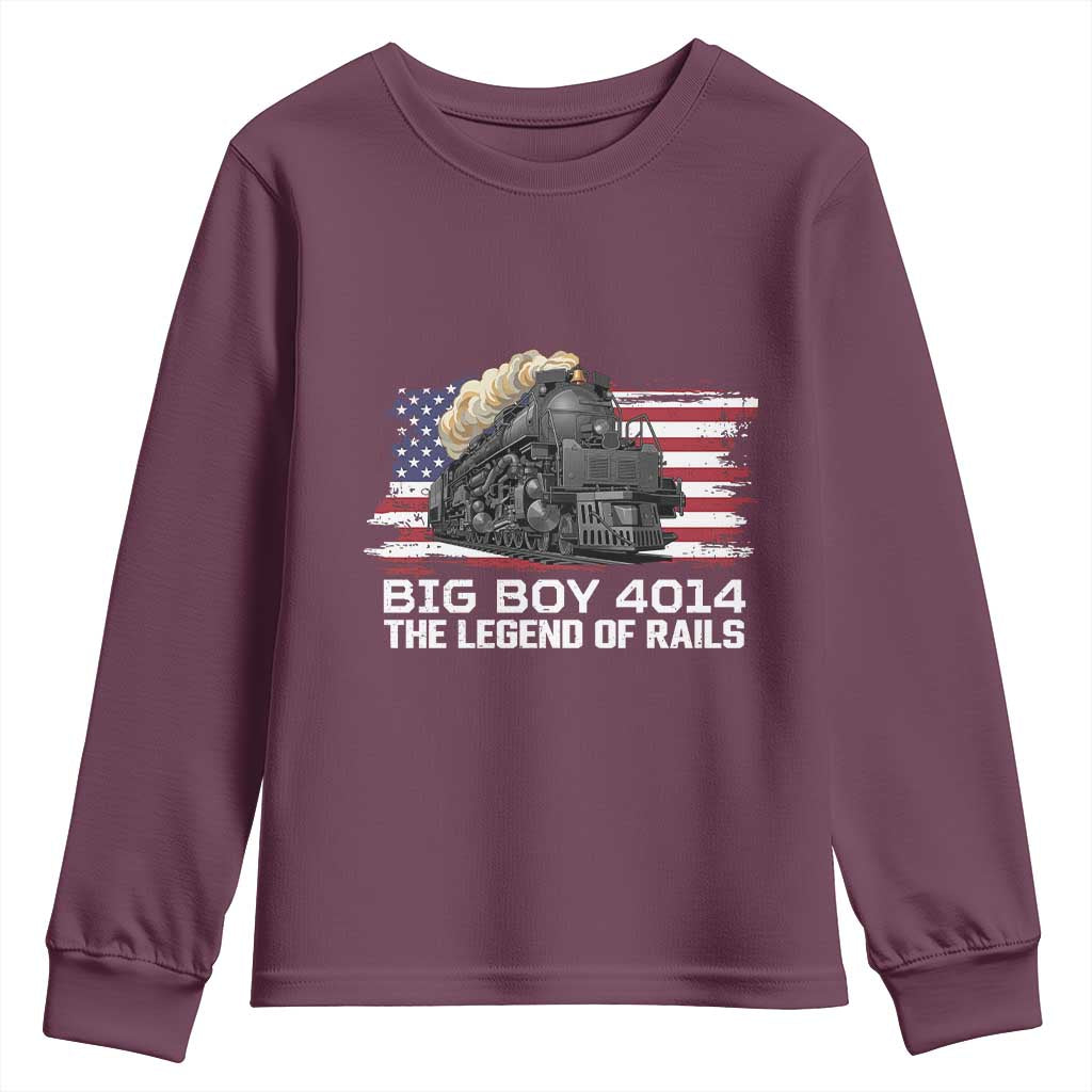 Vintage American Steam Train Youth Sweatshirt Legend of the Rails Heritage Pride