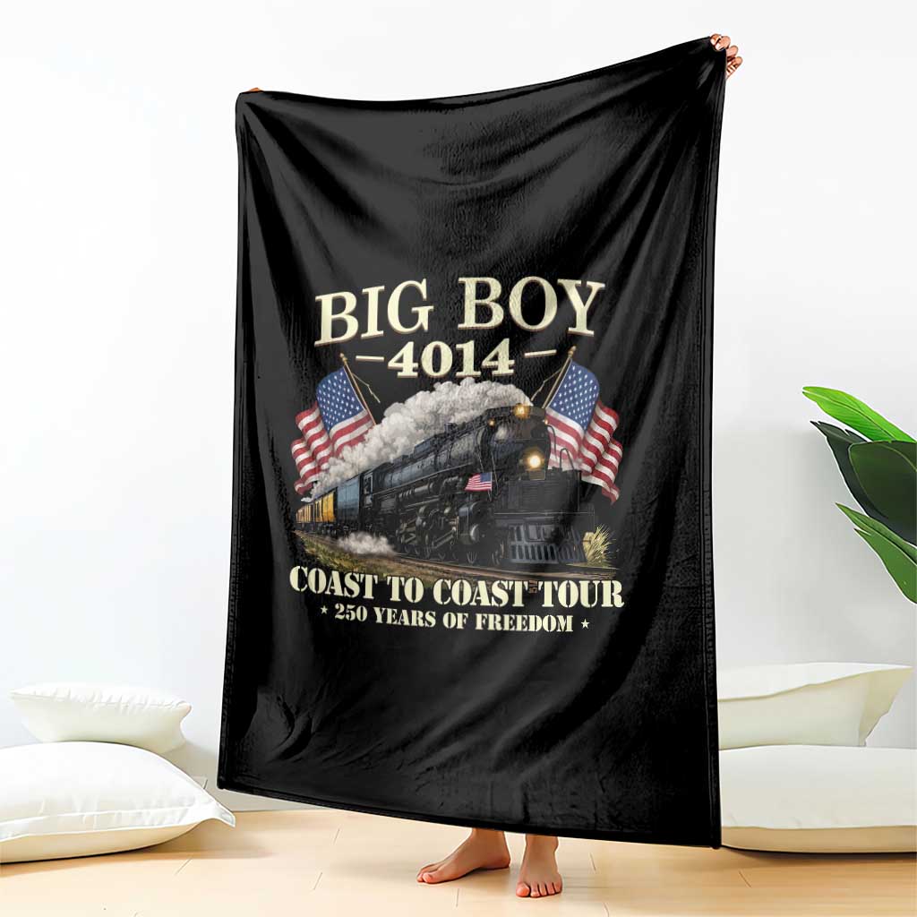 Patriotic Freedom Express Coast to Coast Throw Blanket Steam Train Legend Heritage Pride