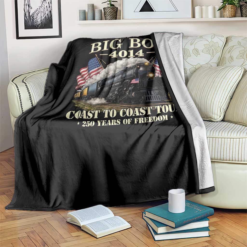 Patriotic Freedom Express Coast to Coast Throw Blanket Steam Train Legend Heritage Pride