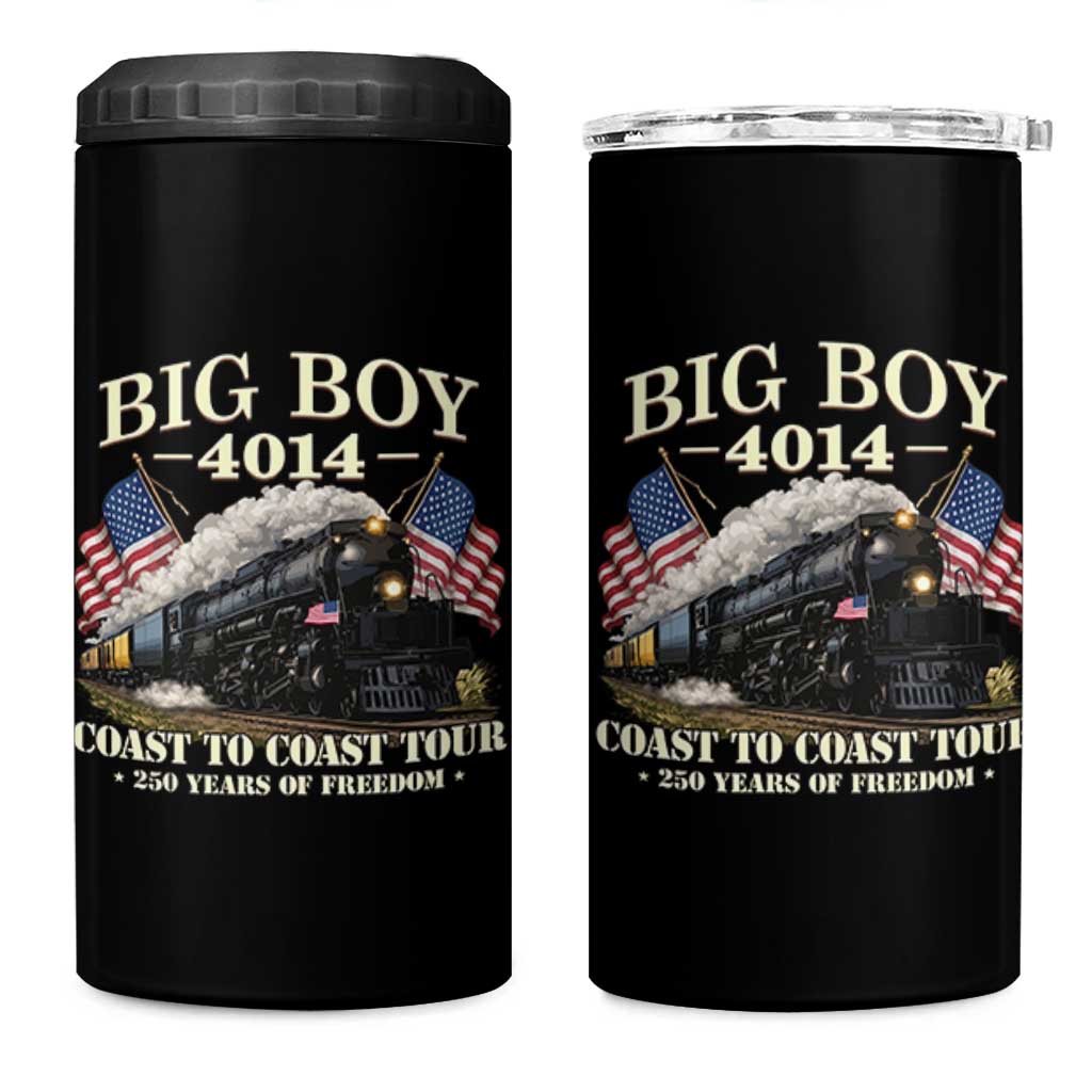 Patriotic Freedom Express Coast to Coast 4 in 1 Can Cooler Tumbler Steam Train Legend Heritage Pride