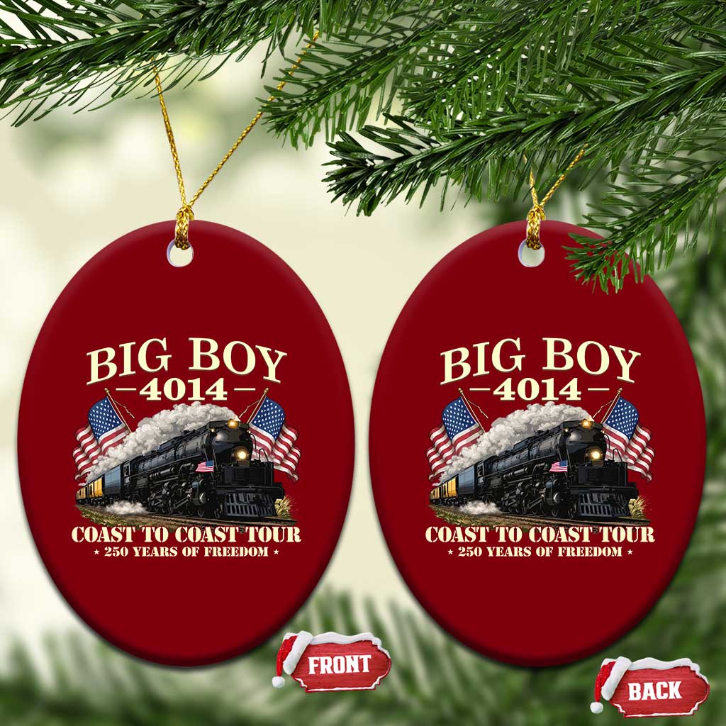 Patriotic Freedom Express Coast to Coast Ceramic Ornament Steam Train Legend Heritage Pride