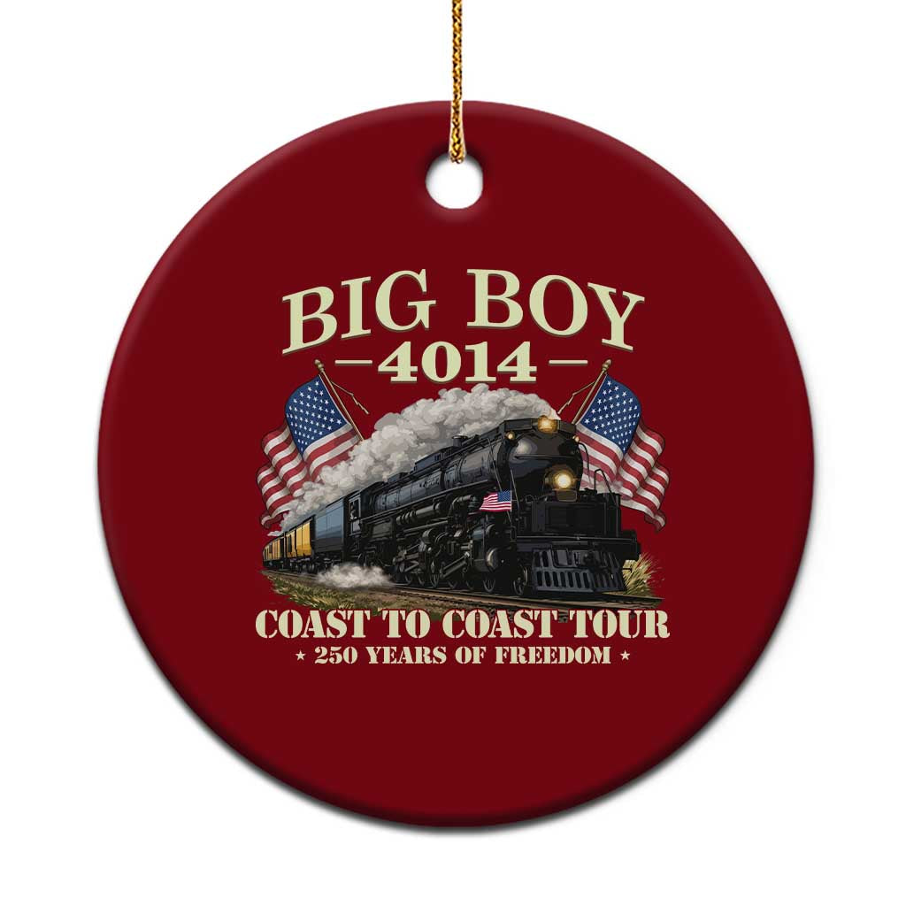 Patriotic Freedom Express Coast to Coast Ceramic Ornament Steam Train Legend Heritage Pride