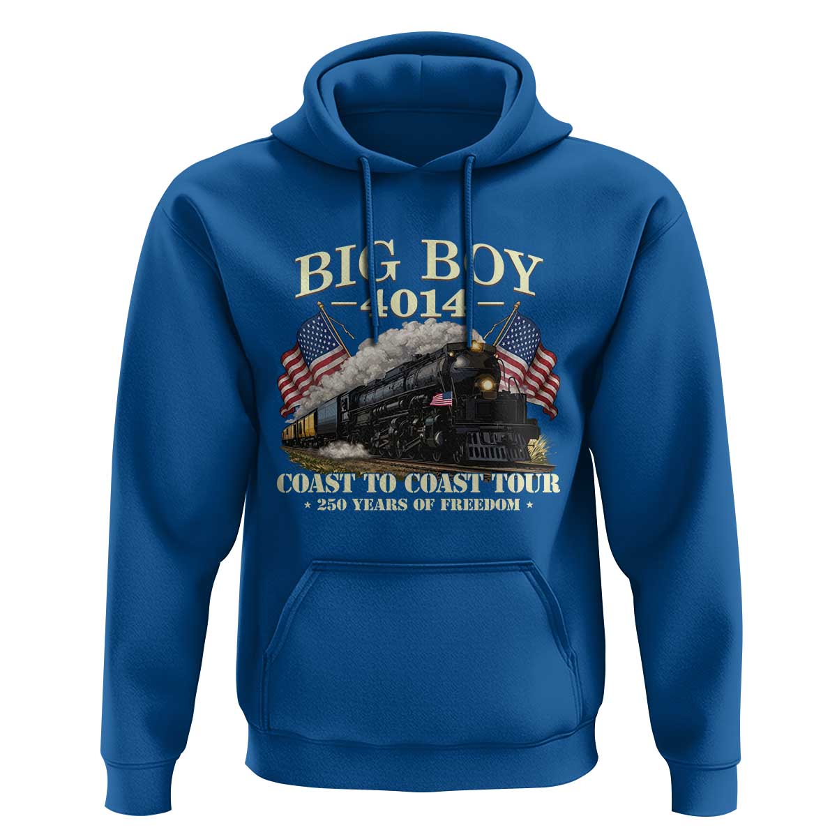 Patriotic Freedom Express Coast to Coast Hoodie Steam Train Legend Heritage Pride