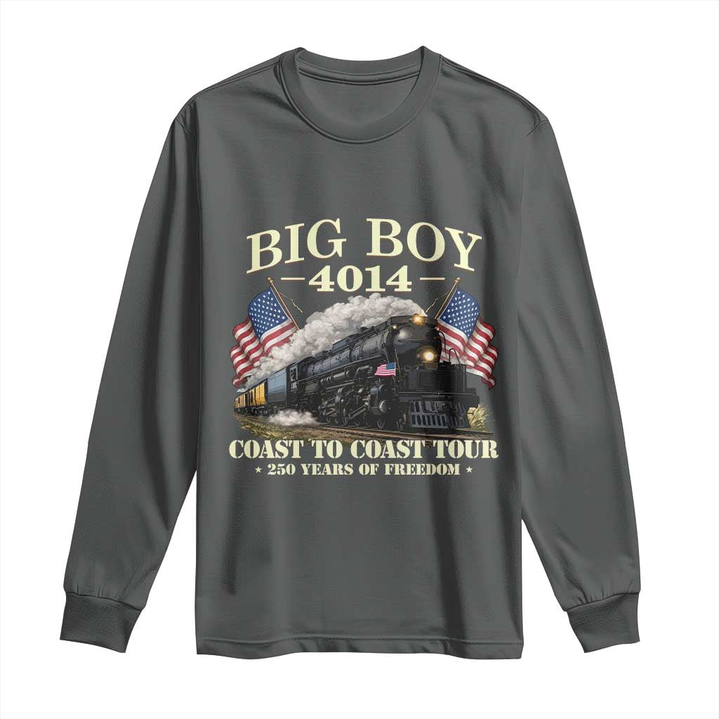 Patriotic Freedom Express Coast to Coast Long Sleeve Shirt Steam Train Legend Heritage Pride