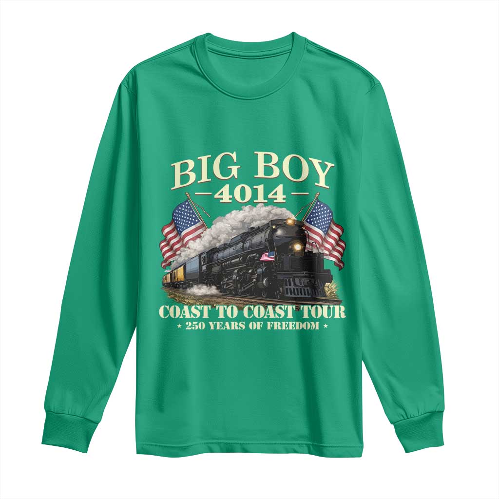 Patriotic Freedom Express Coast to Coast Long Sleeve Shirt Steam Train Legend Heritage Pride