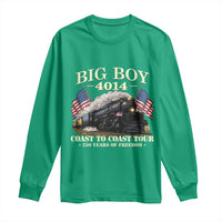 Patriotic Freedom Express Coast to Coast Long Sleeve Shirt Steam Train Legend Heritage Pride