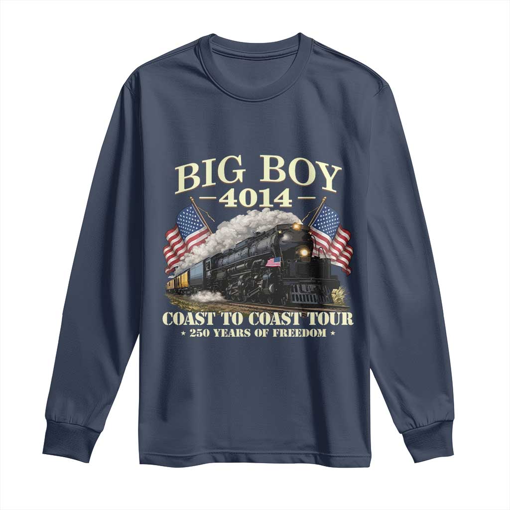 Patriotic Freedom Express Coast to Coast Long Sleeve Shirt Steam Train Legend Heritage Pride