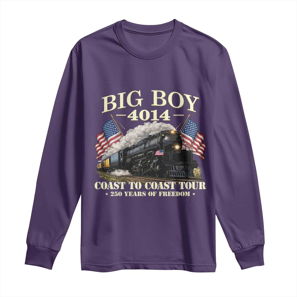 Patriotic Freedom Express Coast to Coast Long Sleeve Shirt Steam Train Legend Heritage Pride