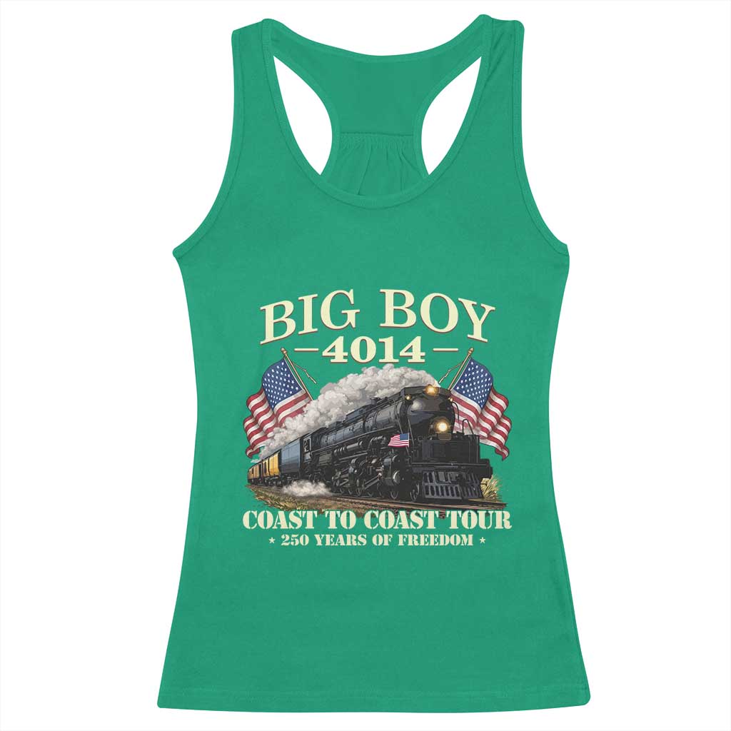 Patriotic Freedom Express Coast to Coast Racerback Tank Top Steam Train Legend Heritage Pride