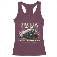 Patriotic Freedom Express Coast to Coast Racerback Tank Top Steam Train Legend Heritage Pride