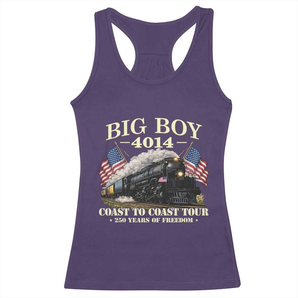 Patriotic Freedom Express Coast to Coast Racerback Tank Top Steam Train Legend Heritage Pride