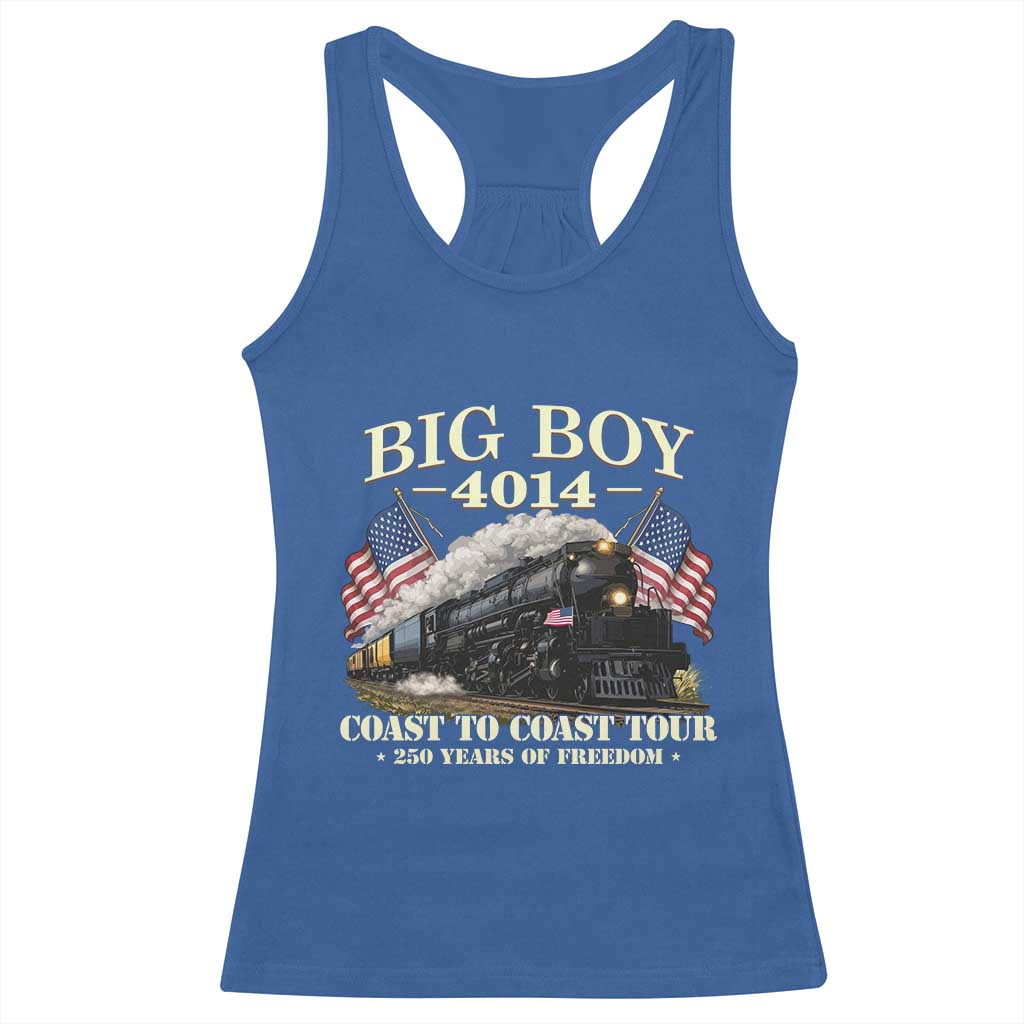 Patriotic Freedom Express Coast to Coast Racerback Tank Top Steam Train Legend Heritage Pride