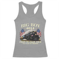 Patriotic Freedom Express Coast to Coast Racerback Tank Top Steam Train Legend Heritage Pride
