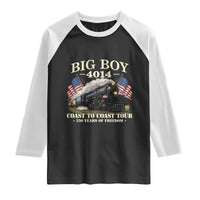 Patriotic Freedom Express Coast to Coast Raglan Shirt Steam Train Legend Heritage Pride