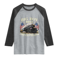 Patriotic Freedom Express Coast to Coast Raglan Shirt Steam Train Legend Heritage Pride