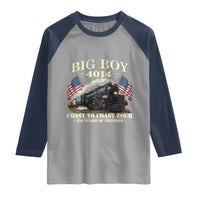 Patriotic Freedom Express Coast to Coast Raglan Shirt Steam Train Legend Heritage Pride