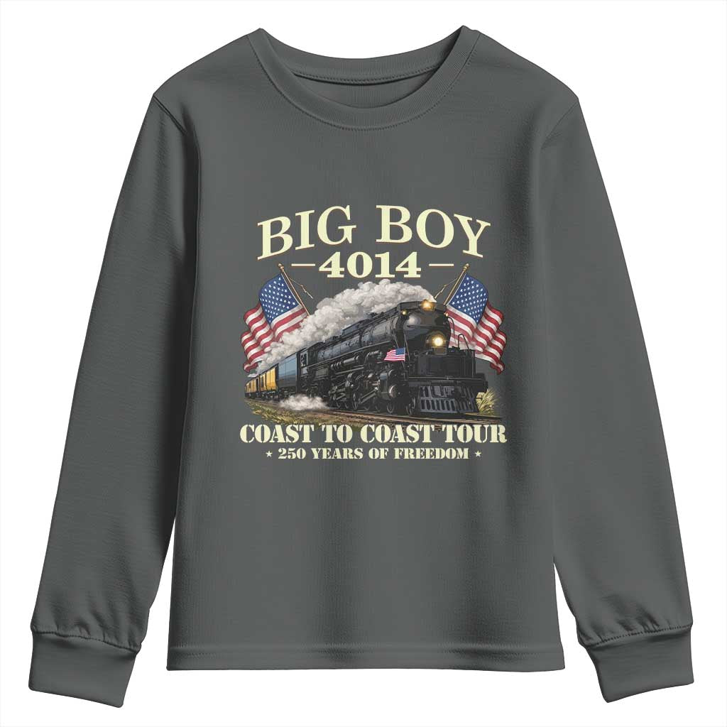 Patriotic Freedom Express Coast to Coast Youth Sweatshirt Steam Train Legend Heritage Pride