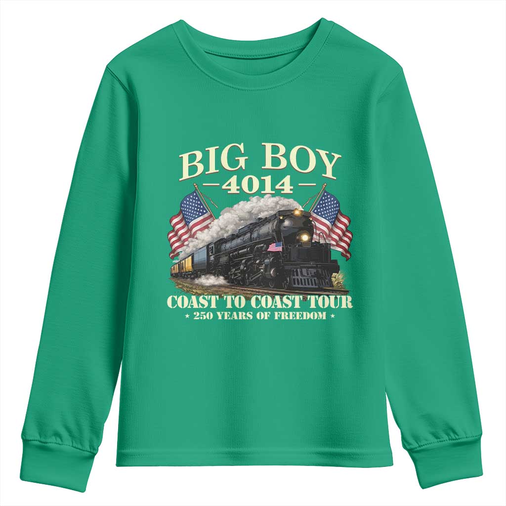 Patriotic Freedom Express Coast to Coast Youth Sweatshirt Steam Train Legend Heritage Pride