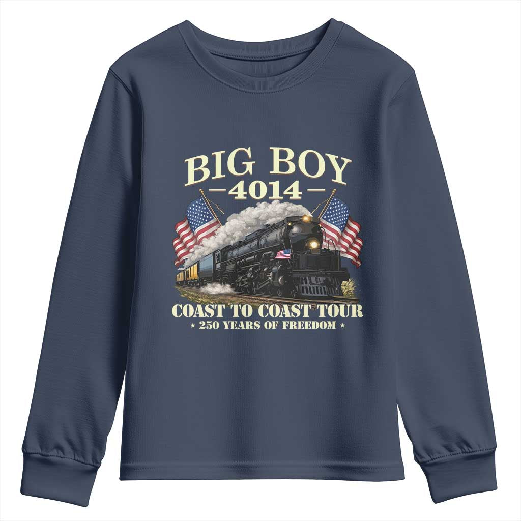 Patriotic Freedom Express Coast to Coast Youth Sweatshirt Steam Train Legend Heritage Pride