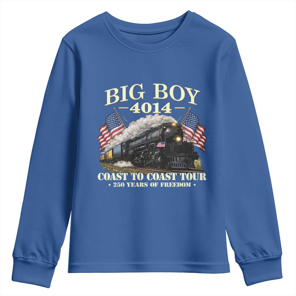 Patriotic Freedom Express Coast to Coast Youth Sweatshirt Steam Train Legend Heritage Pride