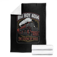 Retro Emblem Classic Steam Train Throw Blanket Locomotive Heritage Pride Legend of the Rails