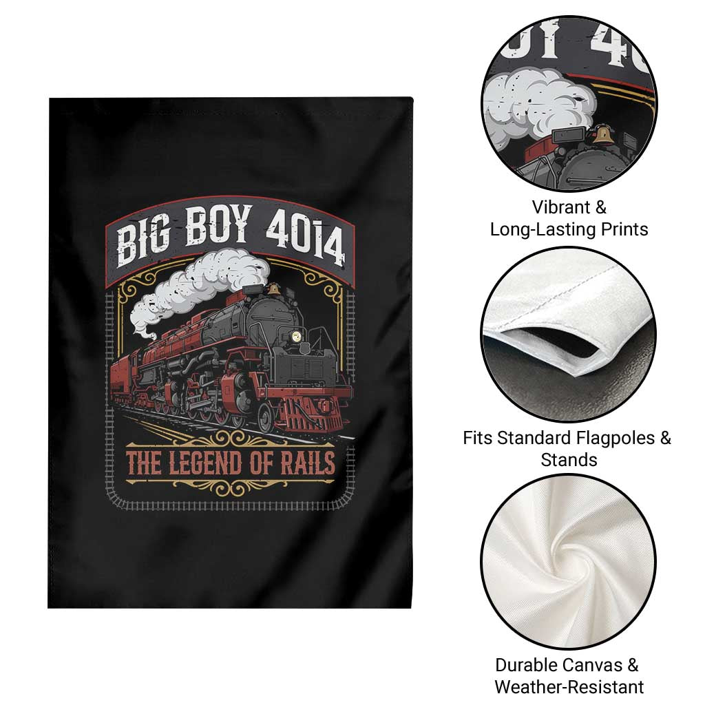 Retro Emblem Classic Steam Train Garden Flag Locomotive Heritage Pride Legend of the Rails