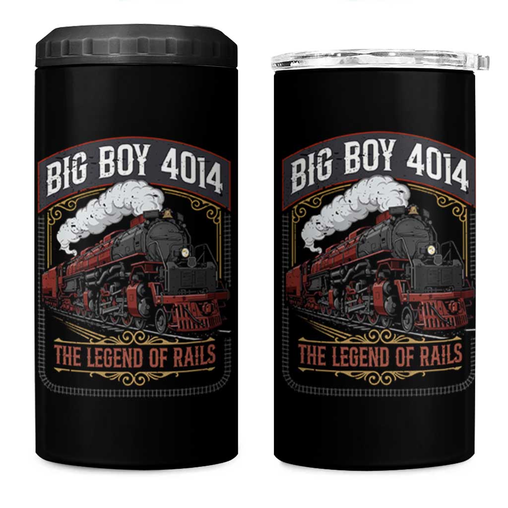 Retro Emblem Classic Steam Train 4 in 1 Can Cooler Tumbler Locomotive Heritage Pride Legend of the Rails