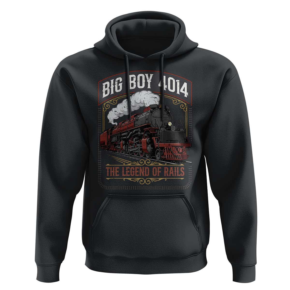 Retro Emblem Classic Steam Train Hoodie Locomotive Heritage Pride Legend of the Rails