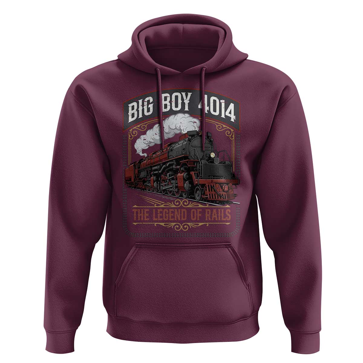 Retro Emblem Classic Steam Train Hoodie Locomotive Heritage Pride Legend of the Rails