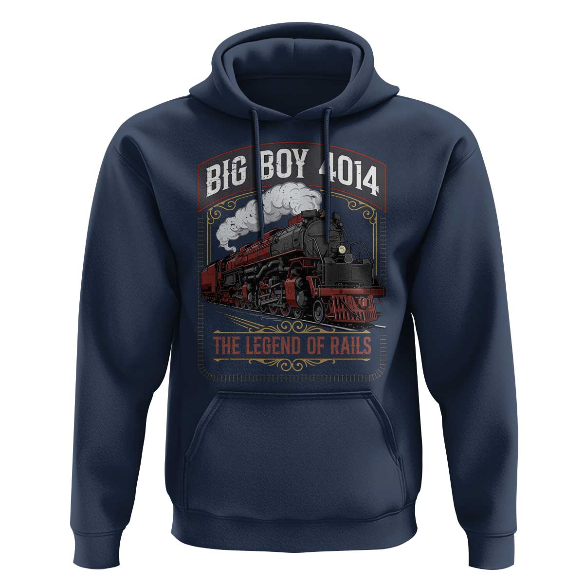Retro Emblem Classic Steam Train Hoodie Locomotive Heritage Pride Legend of the Rails