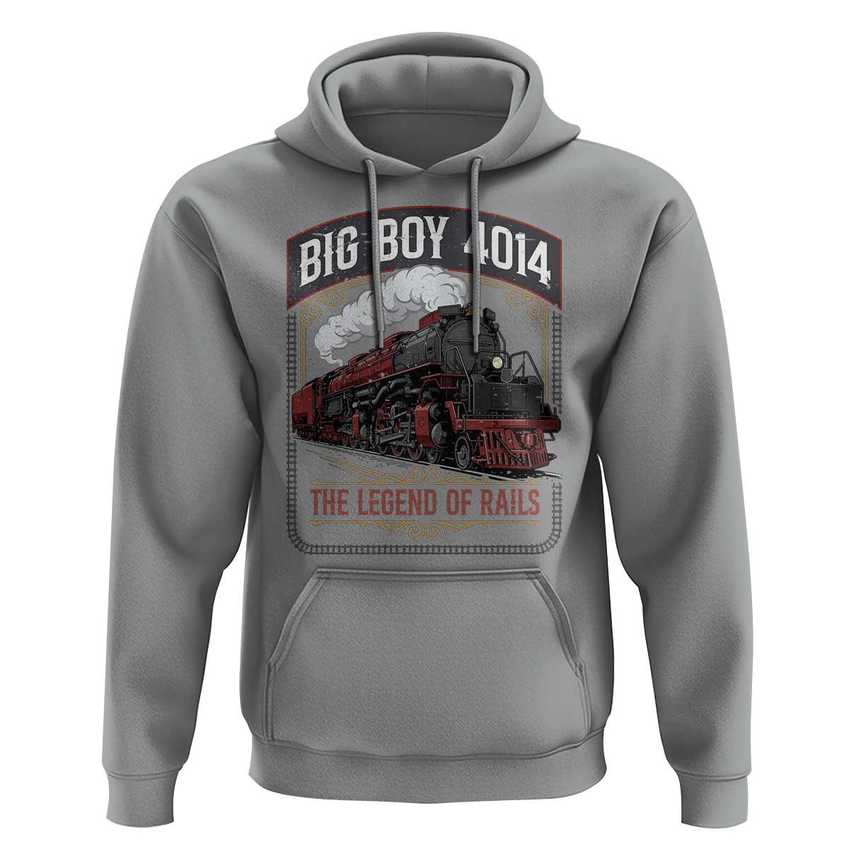 Retro Emblem Classic Steam Train Hoodie Locomotive Heritage Pride Legend of the Rails