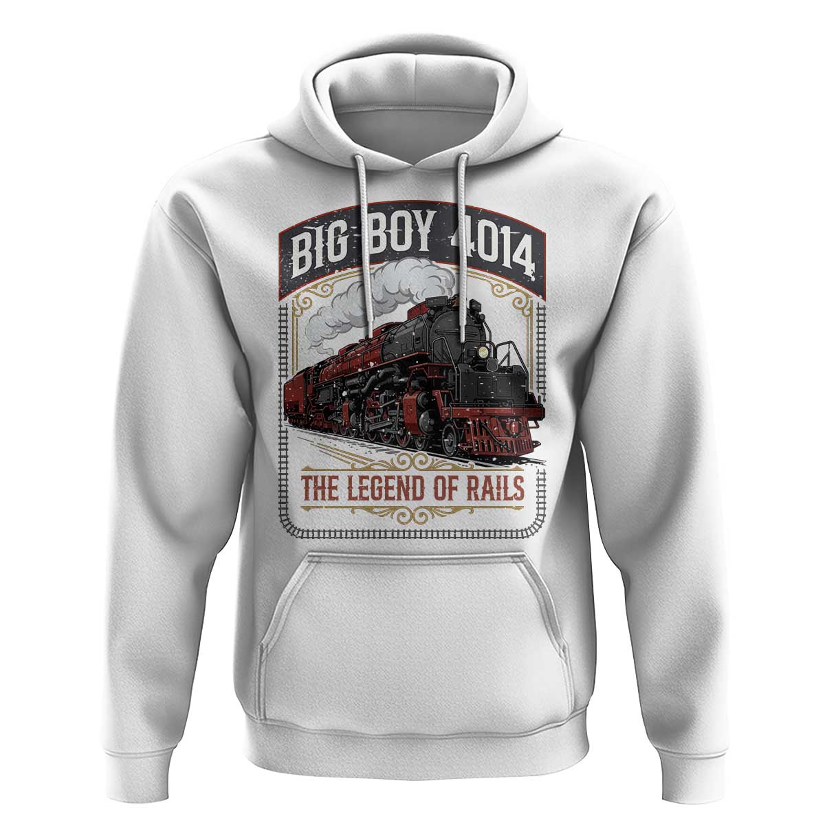 Retro Emblem Classic Steam Train Hoodie Locomotive Heritage Pride Legend of the Rails