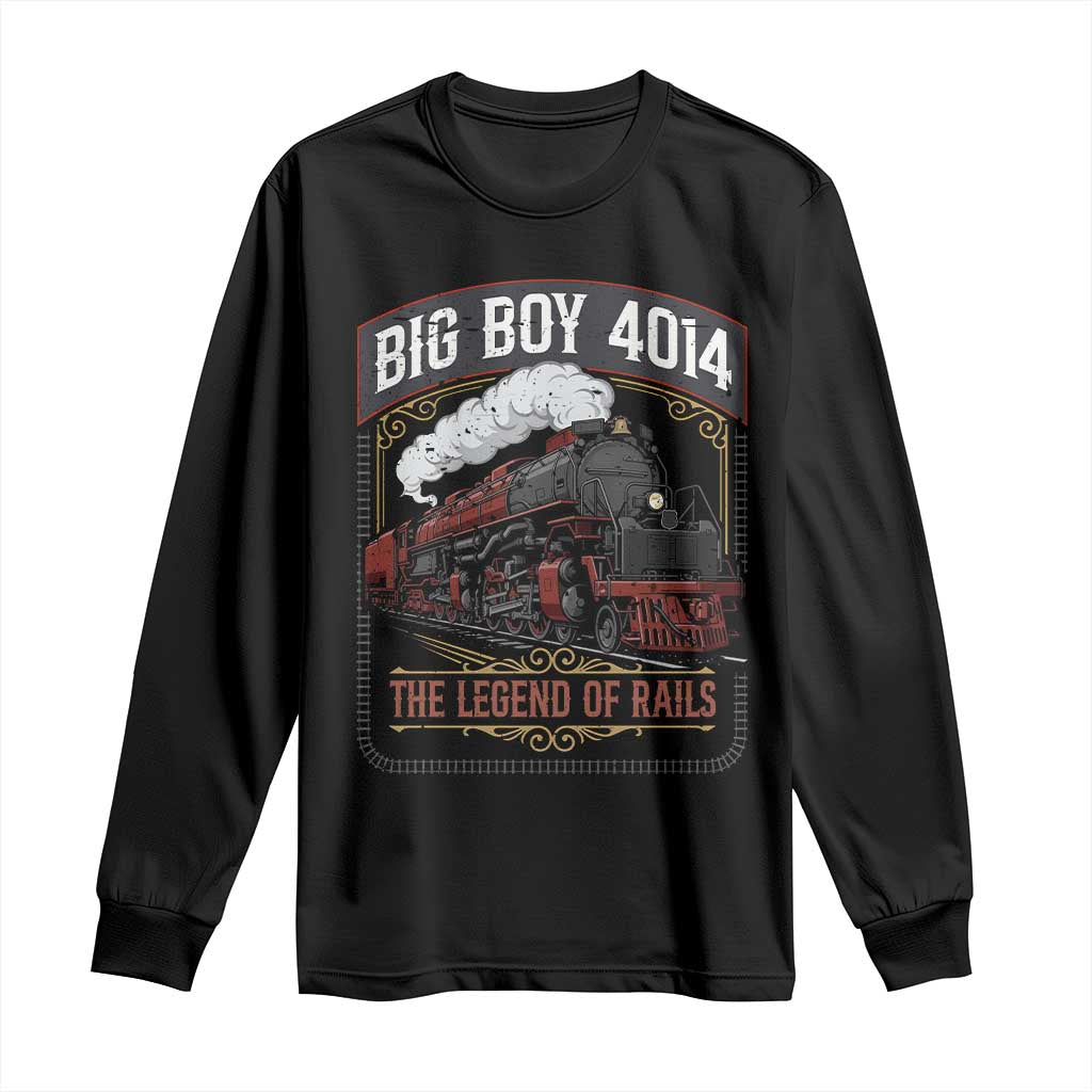 Retro Emblem Classic Steam Train Long Sleeve Shirt Locomotive Heritage Pride Legend of the Rails