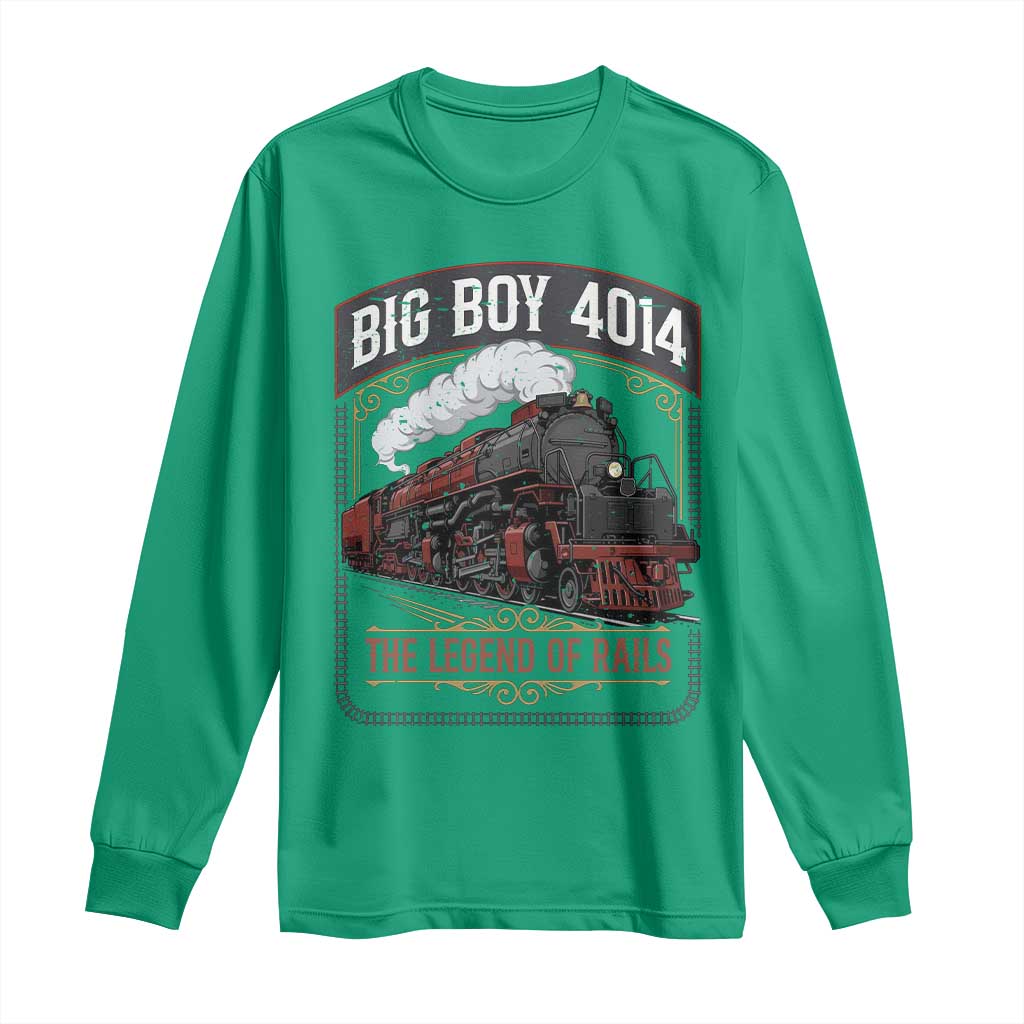 Retro Emblem Classic Steam Train Long Sleeve Shirt Locomotive Heritage Pride Legend of the Rails