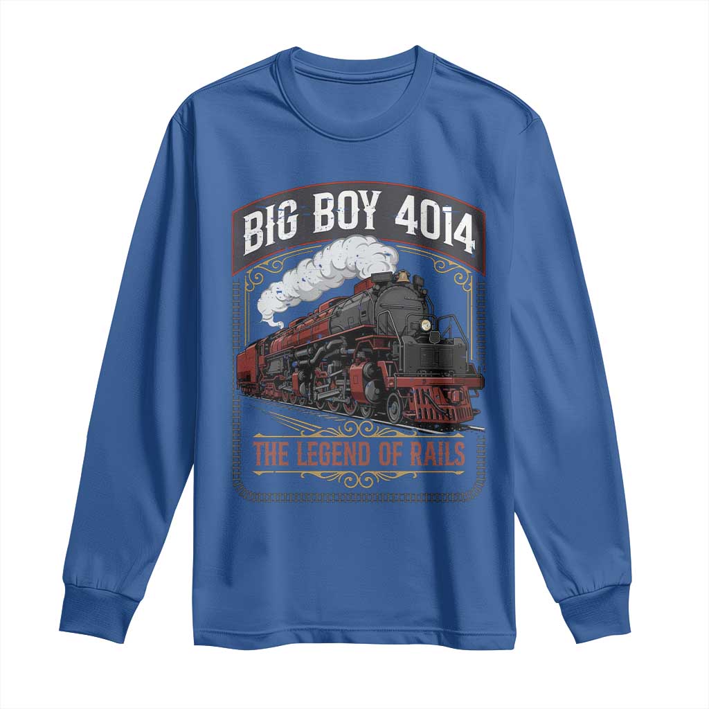 Retro Emblem Classic Steam Train Long Sleeve Shirt Locomotive Heritage Pride Legend of the Rails
