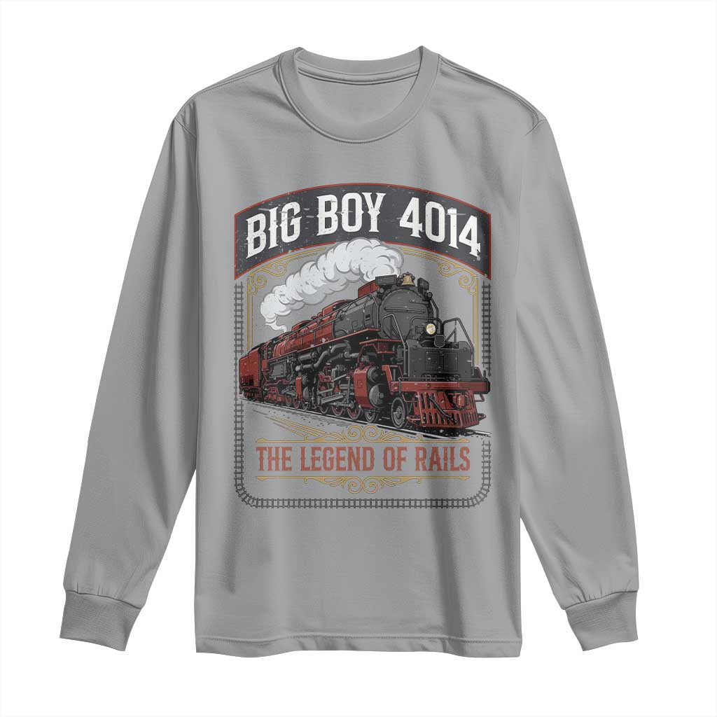 Retro Emblem Classic Steam Train Long Sleeve Shirt Locomotive Heritage Pride Legend of the Rails