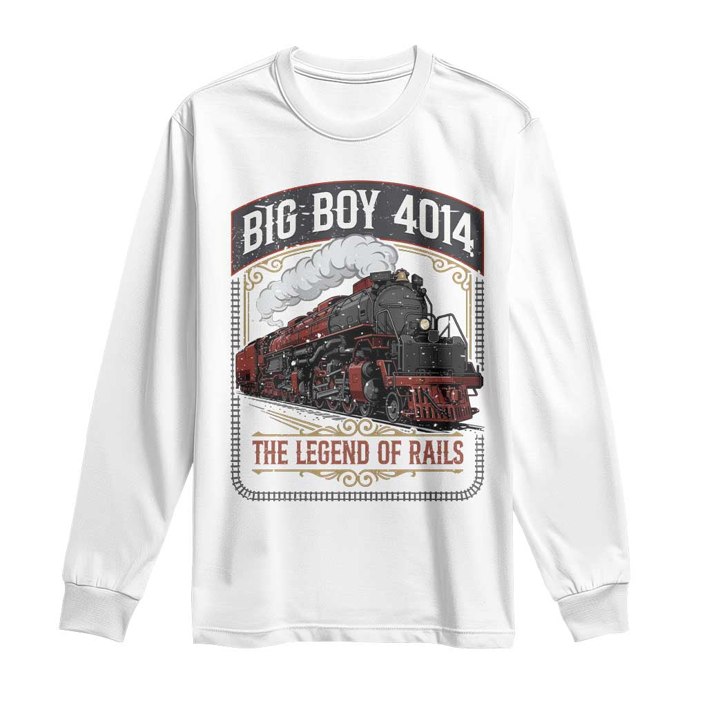 Retro Emblem Classic Steam Train Long Sleeve Shirt Locomotive Heritage Pride Legend of the Rails