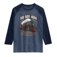 Retro Emblem Classic Steam Train Raglan Shirt Locomotive Heritage Pride Legend of the Rails