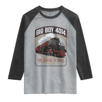 Retro Emblem Classic Steam Train Raglan Shirt Locomotive Heritage Pride Legend of the Rails