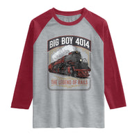 Retro Emblem Classic Steam Train Raglan Shirt Locomotive Heritage Pride Legend of the Rails