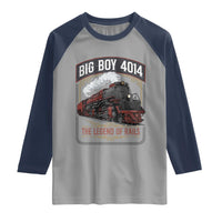 Retro Emblem Classic Steam Train Raglan Shirt Locomotive Heritage Pride Legend of the Rails