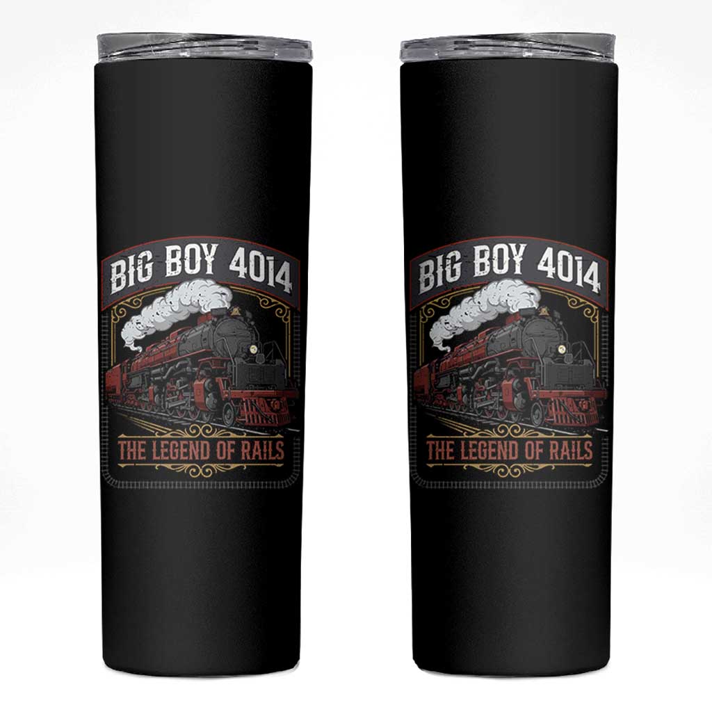 Retro Emblem Classic Steam Train Skinny Tumbler Locomotive Heritage Pride Legend of the Rails