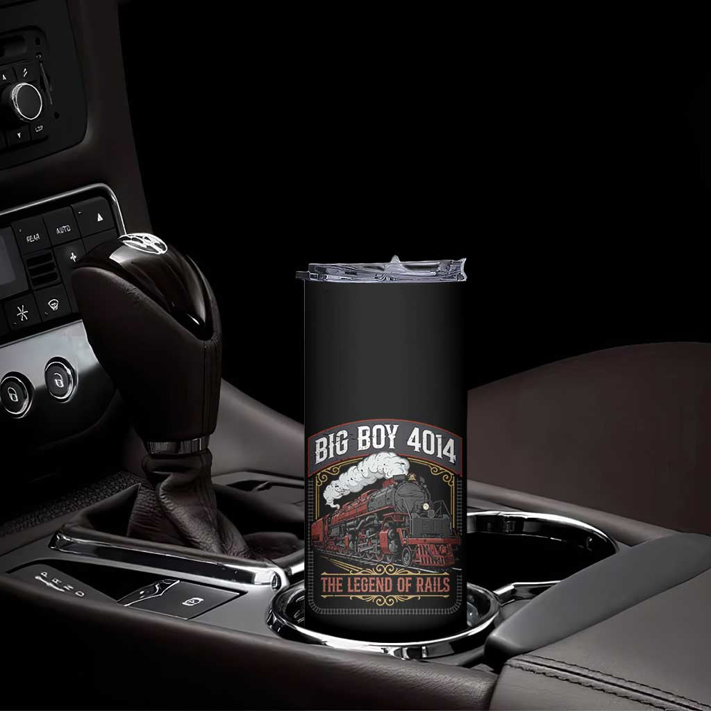 Retro Emblem Classic Steam Train Skinny Tumbler Locomotive Heritage Pride Legend of the Rails