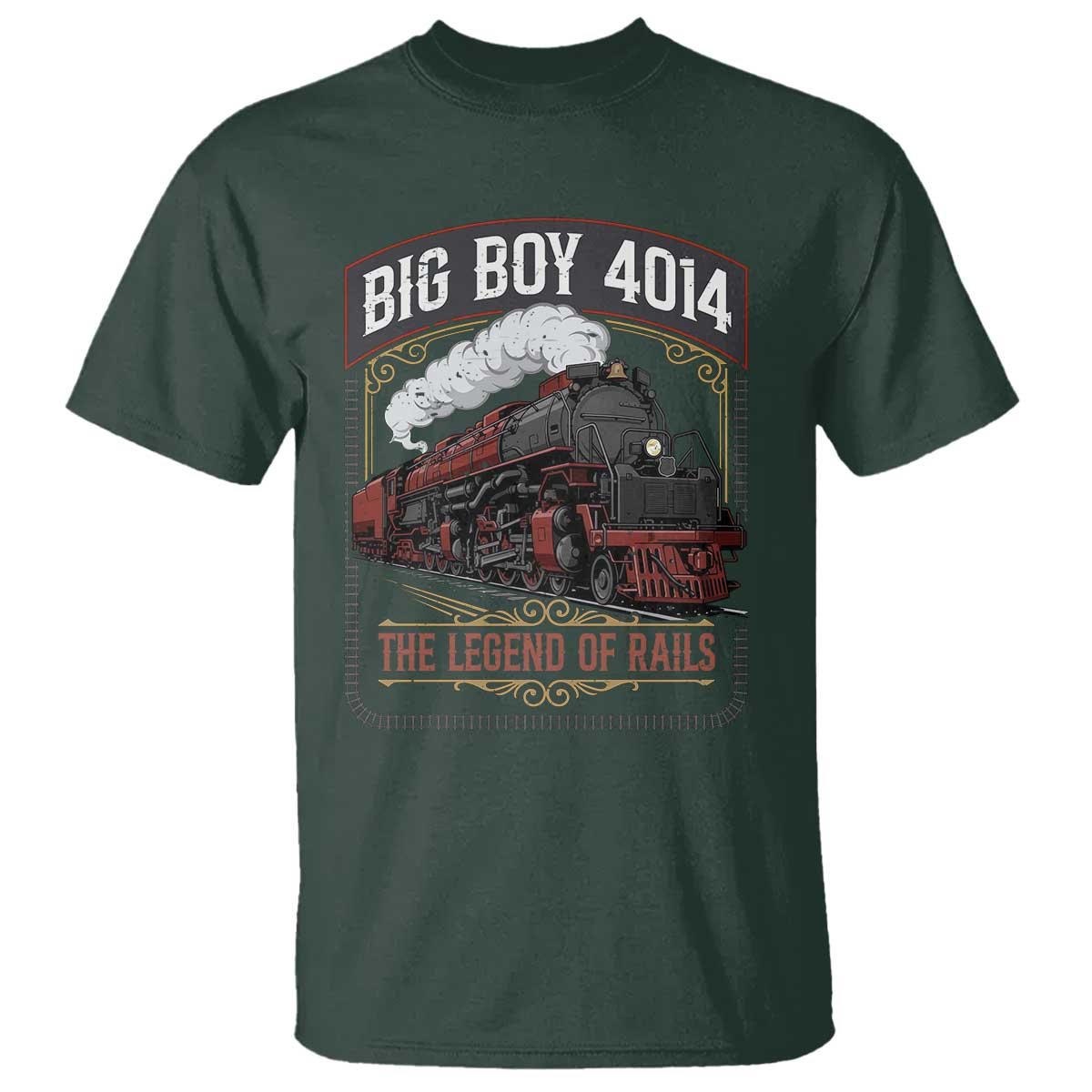 Retro Emblem Classic Steam Train T Shirt Locomotive Heritage Pride Legend of the Rails