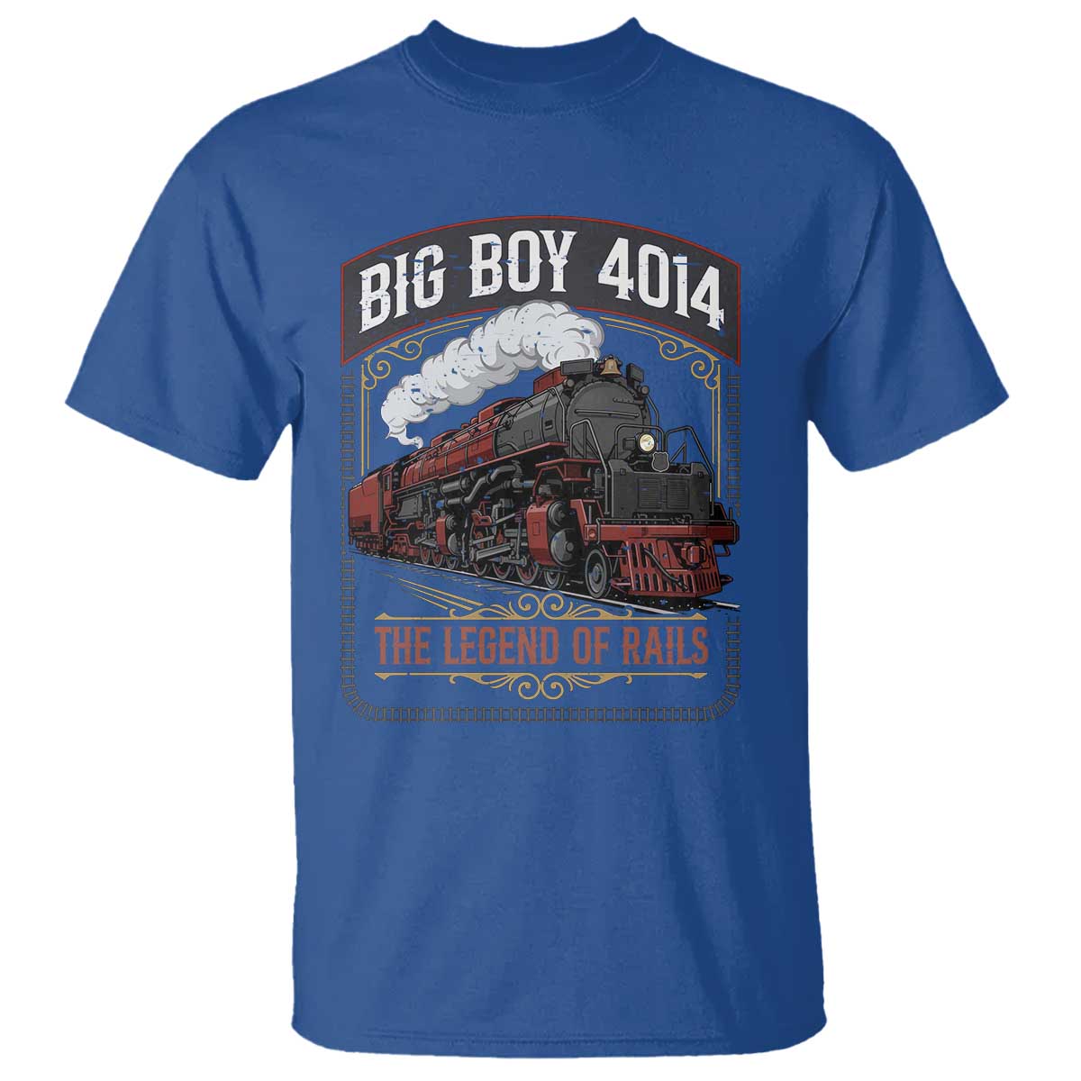Retro Emblem Classic Steam Train T Shirt Locomotive Heritage Pride Legend of the Rails