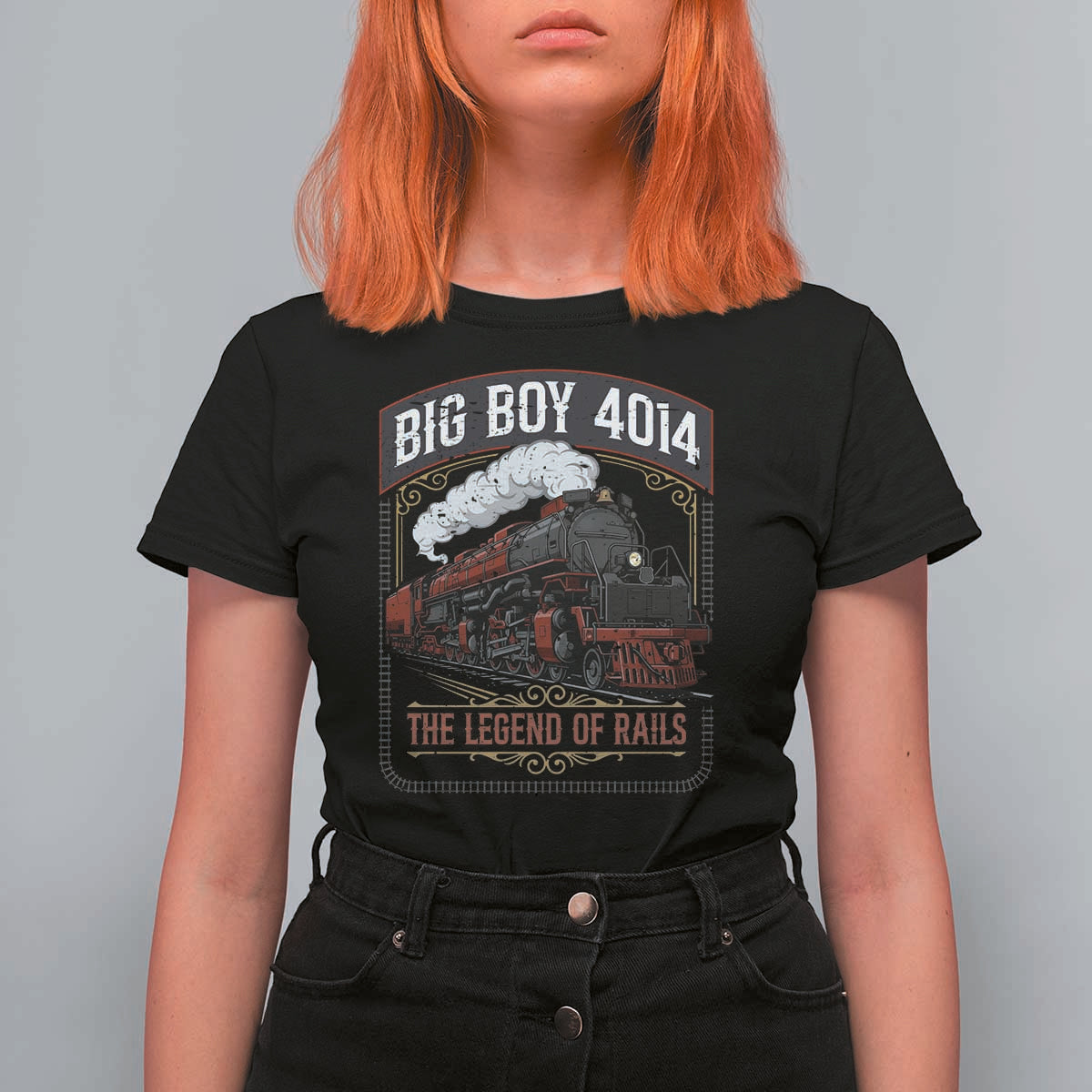 Retro Emblem Classic Steam Train T Shirt For Women Locomotive Heritage Pride Legend of the Rails